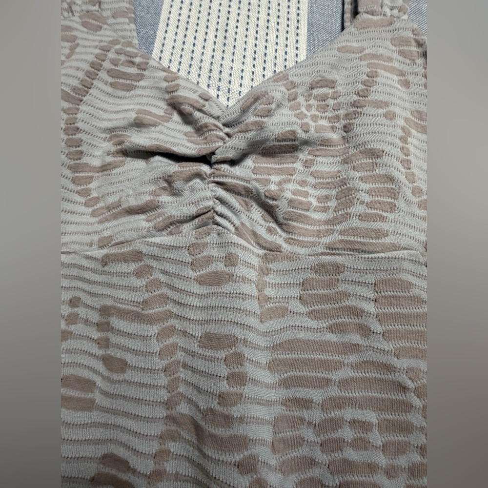 Free People Faded Flow Mini Dress- Gray - Picture 4 of 9